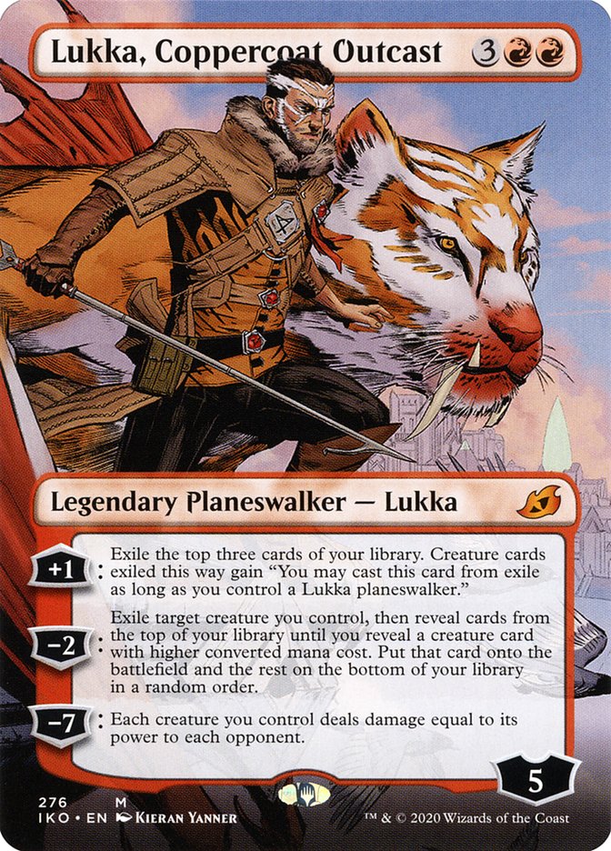 Lukka, Coppercoat Outcast (Borderless) [Ikoria: Lair of Behemoths] | Magic Magpie