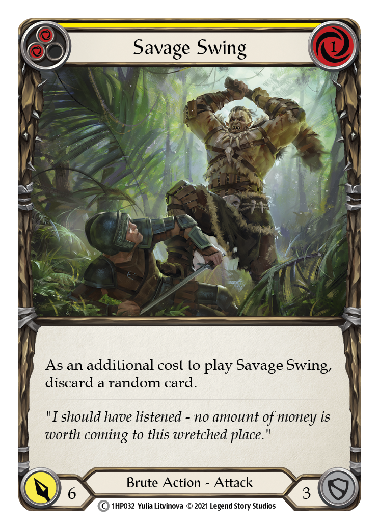 Savage Swing (Yellow) [1HP032] | Magic Magpie
