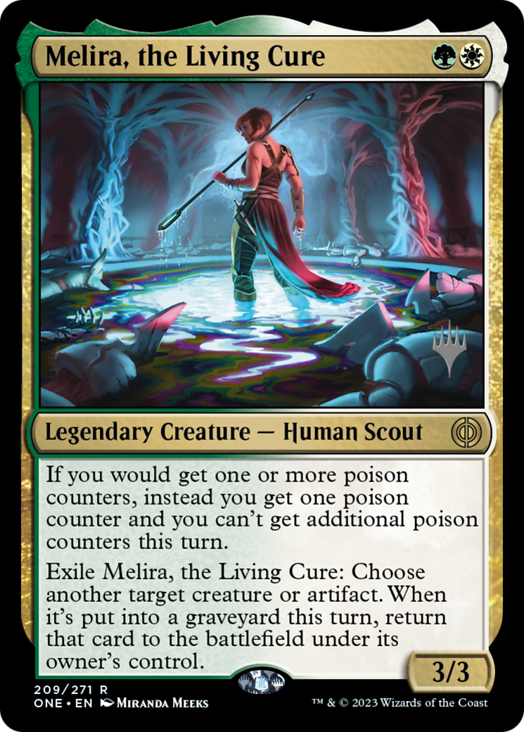 Melira, the Living Cure (Promo Pack) [Phyrexia: All Will Be One Promos] | Magic Magpie