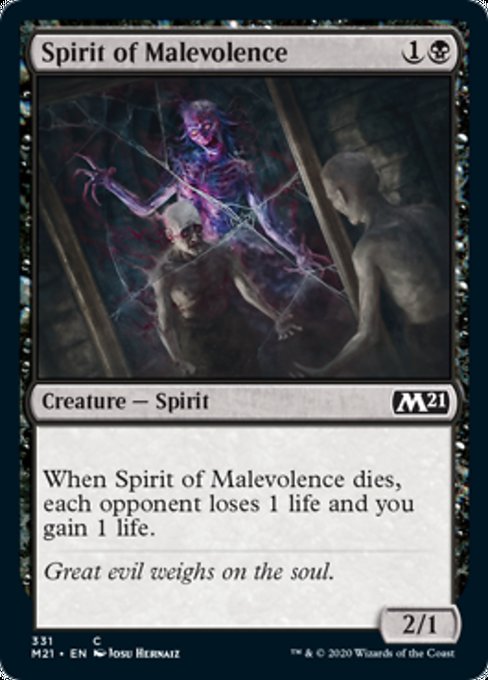 Spirit of Malevolence [Core Set 2021] | Magic Magpie