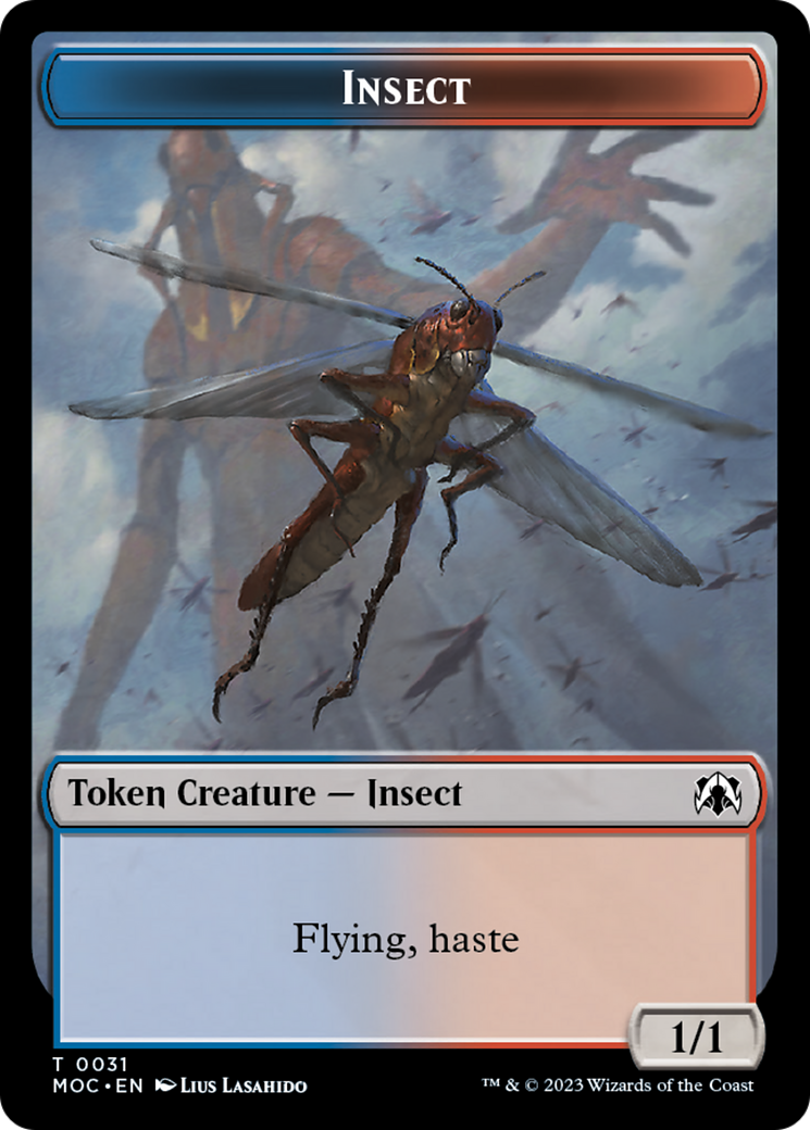 Soldier // Insect Double-Sided Token [March of the Machine Commander Tokens] | Magic Magpie