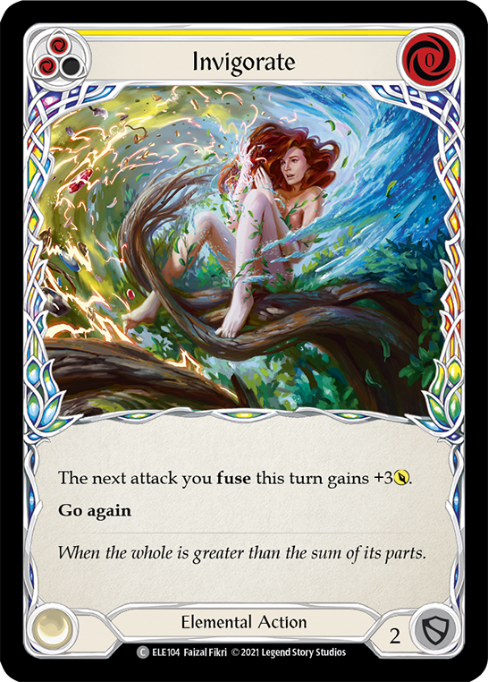 Invigorate (Yellow) [ELE104] (Tales of Aria)  1st Edition Rainbow Foil | Magic Magpie