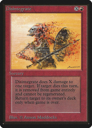 Disintegrate [Limited Edition Beta] | Magic Magpie