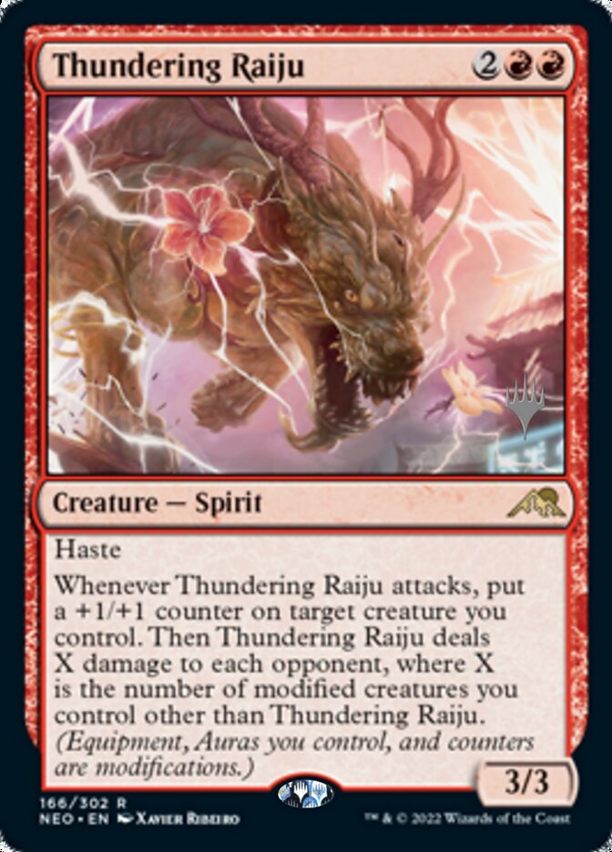 Thundering Raiju (Promo Pack) [Kamigawa: Neon Dynasty Promos] | Magic Magpie