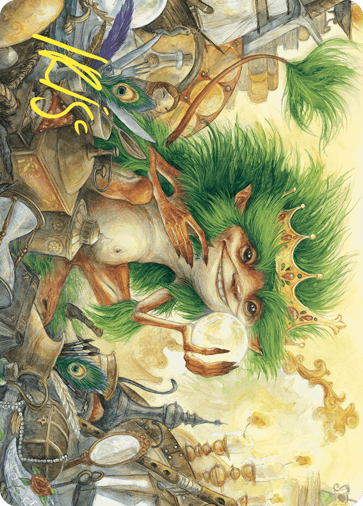 Knickknack Ouphe Art Card (Gold-Stamped Signature) [Wilds of Eldraine Art Series] | Magic Magpie
