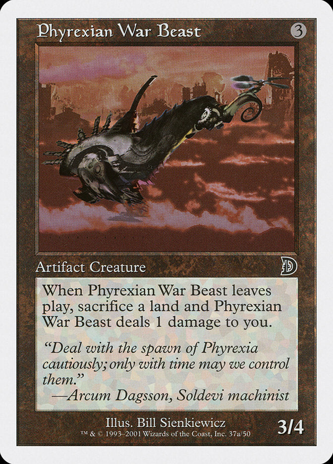 Phyrexian War Beast (Signature on Left) [Deckmasters] | Magic Magpie