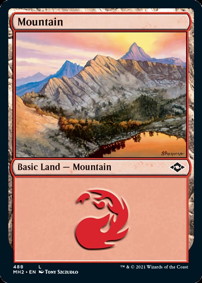 Mountain (488) (Foil Etched) [Modern Horizons 2] | Magic Magpie