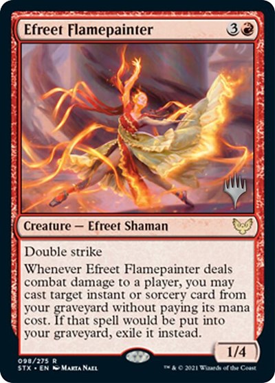 Efreet Flamepainter (Promo Pack) [Strixhaven: School of Mages Promos] | Magic Magpie