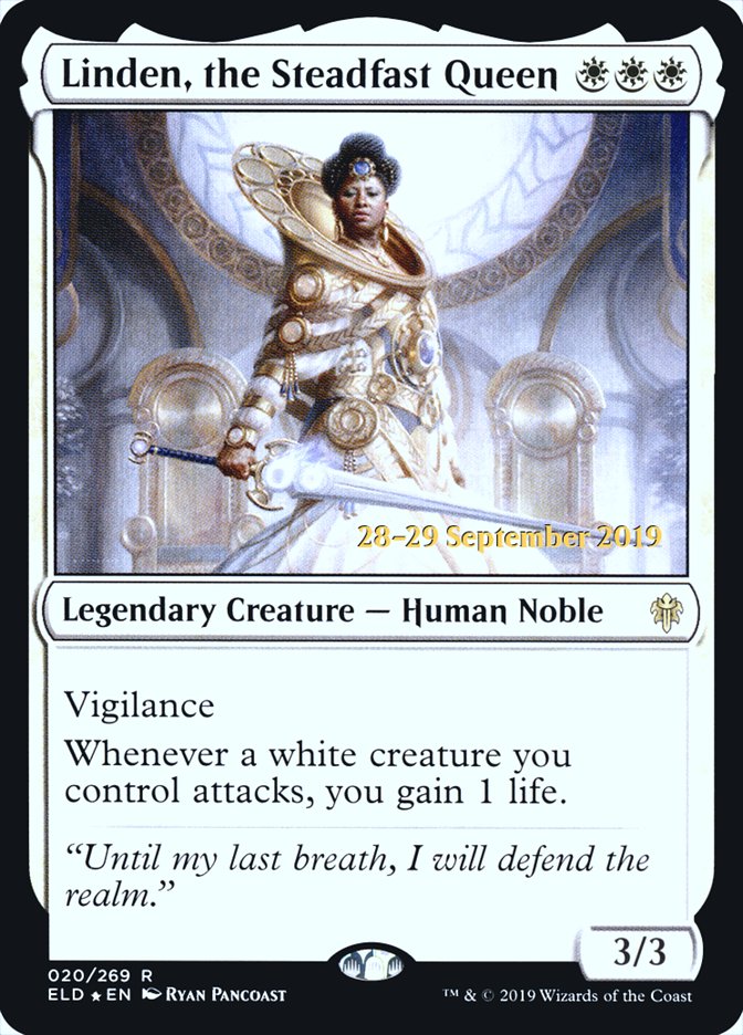 Linden, the Steadfast Queen  [Throne of Eldraine Prerelease Promos] | Magic Magpie