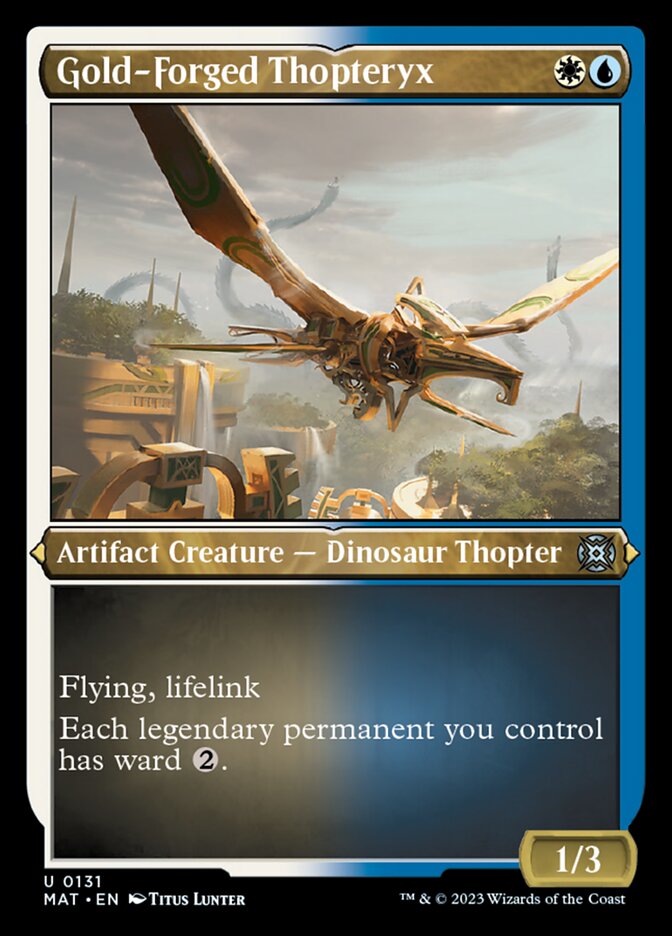 Gold-Forged Thopteryx (Foil Etched) [March of the Machine: The Aftermath] | Magic Magpie