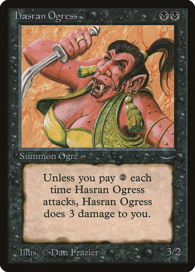 Hasran Ogress (Dark Mana Cost) [Arabian Nights] | Magic Magpie