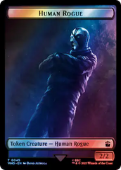 Human Rogue // Cyberman Double-Sided Token (Surge Foil) [Doctor Who Tokens] | Magic Magpie