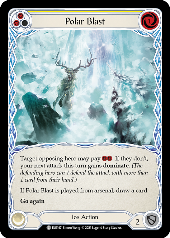 Polar Blast (Yellow) [ELE167] (Tales of Aria)  1st Edition Rainbow Foil | Magic Magpie