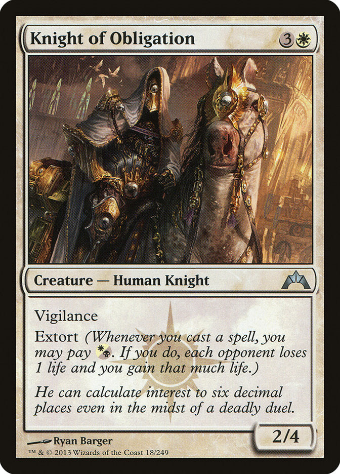 Knight of Obligation [Gatecrash] | Magic Magpie