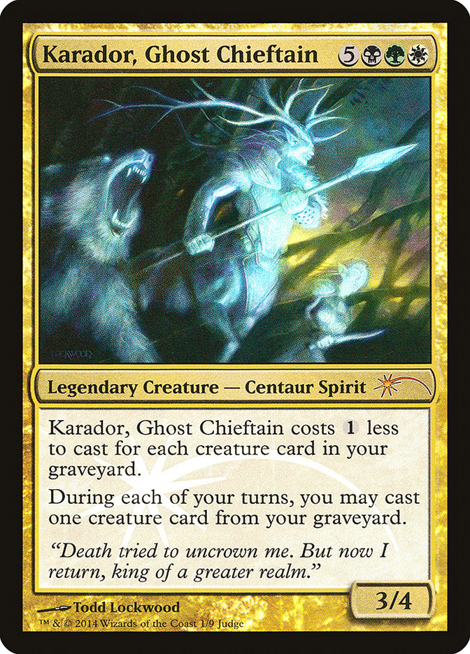 Karador, Ghost Chieftain [Judge Gift Cards 2014] | Magic Magpie