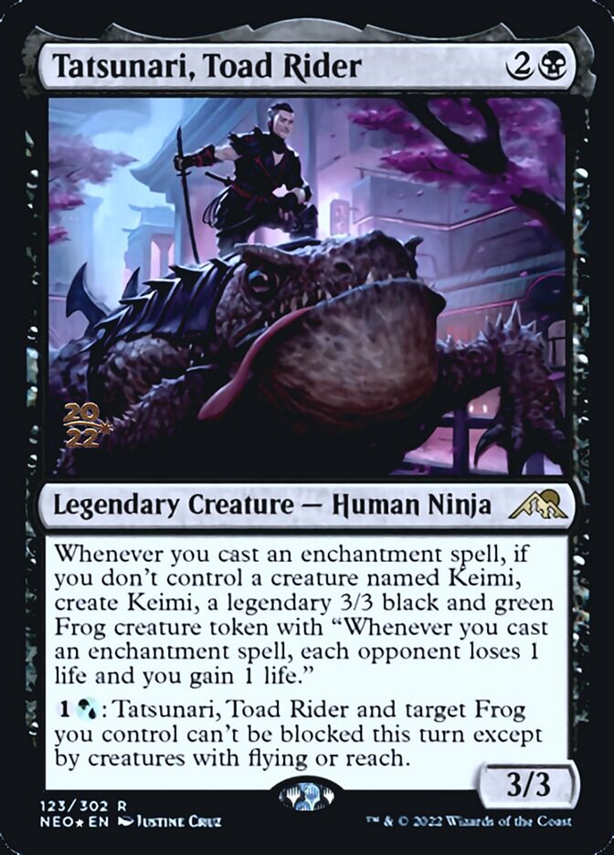 Tatsunari, Toad Rider [Kamigawa: Neon Dynasty Prerelease Promos] | Magic Magpie