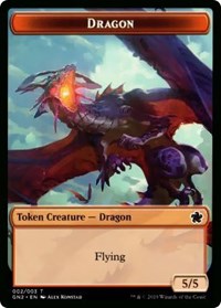 Dragon // Dinosaur Double-Sided Token [Game Night 2019 Tokens] | Magic Magpie