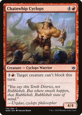 Chainwhip Cyclops [War of the Spark] | Magic Magpie