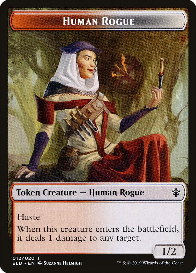 Human Rogue [Throne of Eldraine Tokens] | Magic Magpie