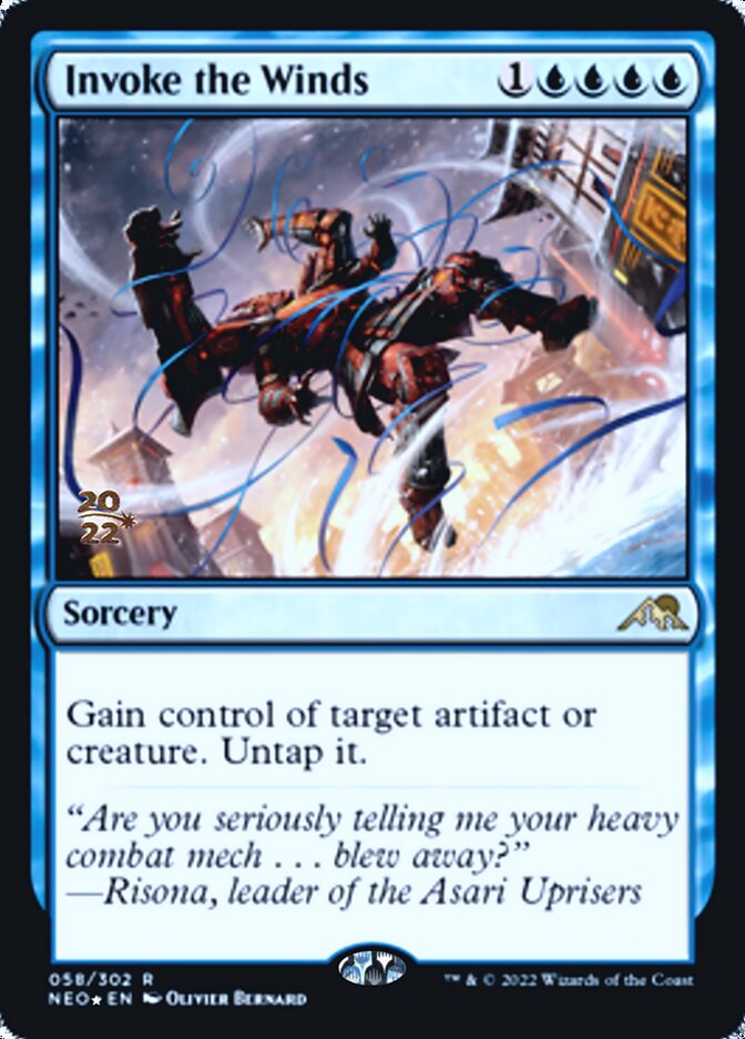 Invoke the Winds [Kamigawa: Neon Dynasty Prerelease Promos] | Magic Magpie