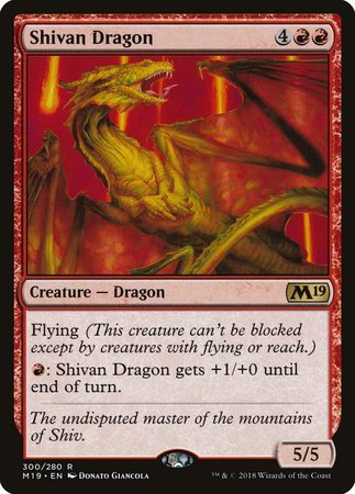 Shivan Dragon [Core Set 2019] | Magic Magpie