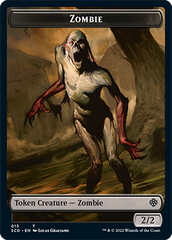 Zombie // Zombie Knight Double-Sided Token [Starter Commander Decks] | Magic Magpie