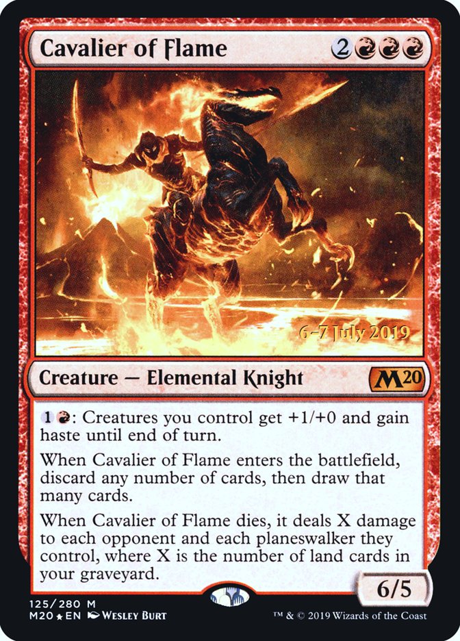 Cavalier of Flame  [Core Set 2020 Prerelease Promos] | Magic Magpie