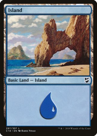 Island (297) [Commander 2018] | Magic Magpie