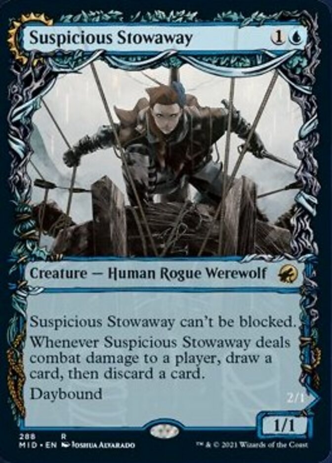 Suspicious Stowaway // Seafaring Werewolf (Showcase Equinox) [Innistrad: Midnight Hunt] | Magic Magpie