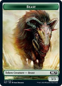 Beast // Construct Double-sided Token [Core Set 2021 Tokens] | Magic Magpie