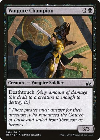 Vampire Champion [Rivals of Ixalan] | Magic Magpie