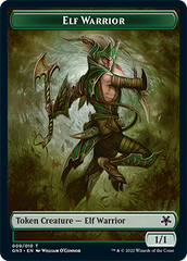 Dragon // Elf Warrior Double-Sided Token [Game Night: Free-for-All Tokens] | Magic Magpie