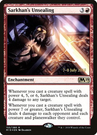 Sarkhan's Unsealing [Core Set 2019 Promos] | Magic Magpie