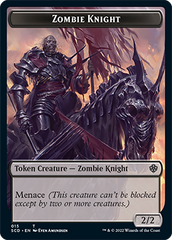 Zombie // Zombie Knight Double-Sided Token [Starter Commander Decks] | Magic Magpie