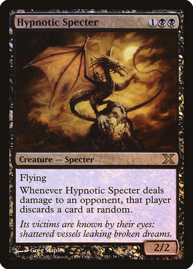 Hypnotic Specter (Premium Foil) [Tenth Edition] | Magic Magpie