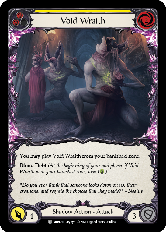 Void Wraith (Yellow) [MON210] 1st Edition Normal | Magic Magpie