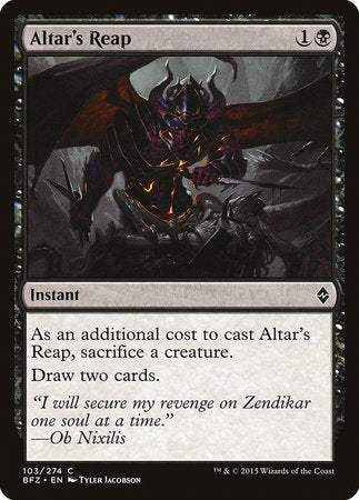 Altar's Reap [Battle for Zendikar] | Magic Magpie