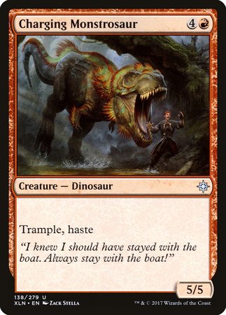 Charging Monstrosaur [Ixalan] | Magic Magpie