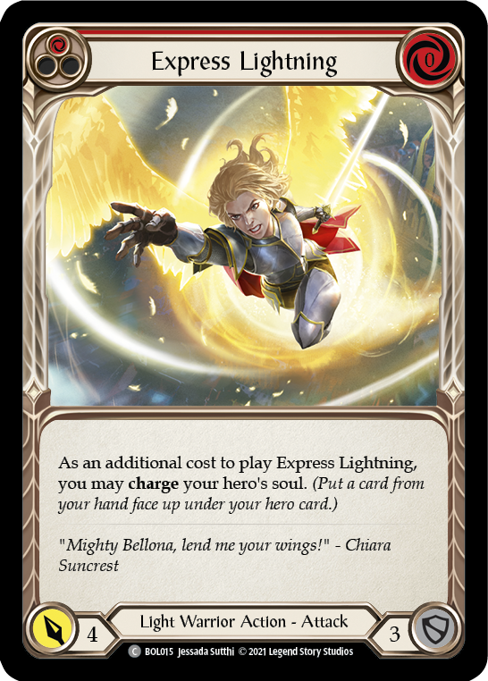 Express Lightning (Red) [BOL015] (Monarch Boltyn Blitz Deck) | Magic Magpie