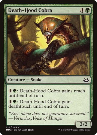 Death-Hood Cobra [Modern Masters 2017] | Magic Magpie