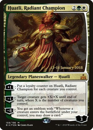 Huatli, Radiant Champion [Rivals of Ixalan Promos] | Magic Magpie