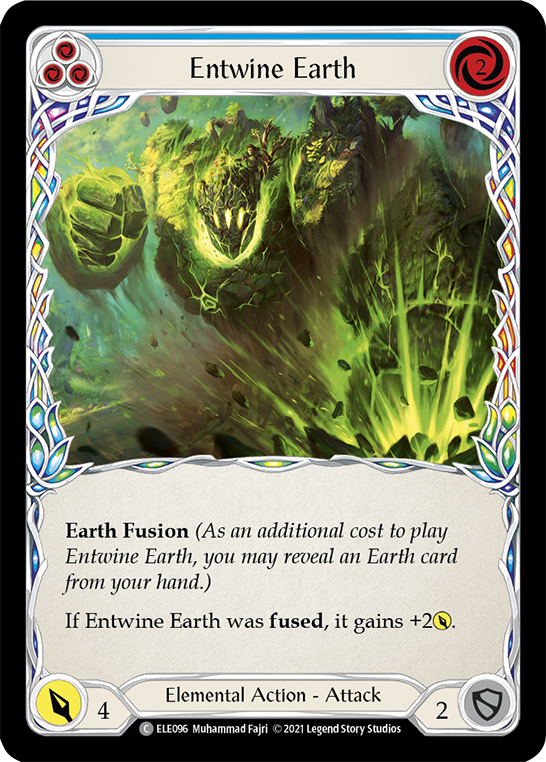 Entwine Earth (Blue) [ELE096] (Tales of Aria)  1st Edition Rainbow Foil | Magic Magpie