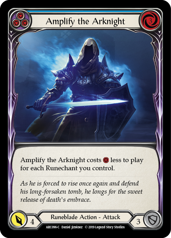 Amplify the Arknight (Blue) [ARC096-C] 1st Edition Rainbow Foil | Magic Magpie