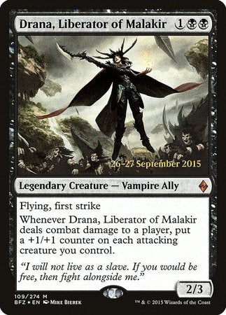 Drana, Liberator of Malakir [Battle for Zendikar Promos] | Magic Magpie