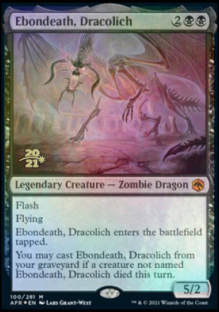 Ebondeath, Dracolich [Dungeons & Dragons: Adventures in the Forgotten Realms Prerelease Promos] | Magic Magpie