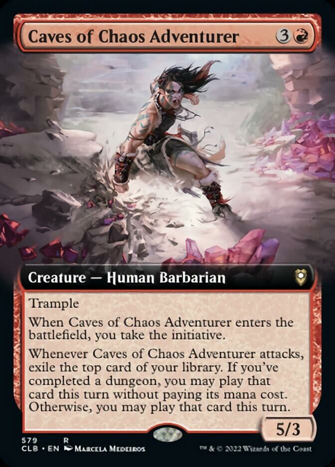 Caves of Chaos Adventurer (Extended Art) [Commander Legends: Battle for Baldur's Gate] | Magic Magpie