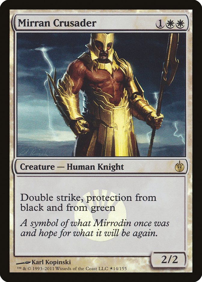 Mirran Crusader (Buy-A-Box) [Mirrodin Besieged Promos] | Magic Magpie