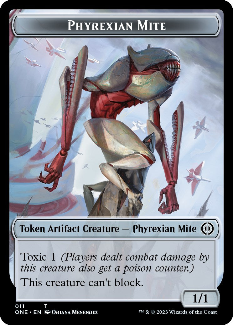 Phyrexian Mite // Phyrexian Insect Double-Sided Token [Phyrexia: All Will Be One Commander Tokens] | Magic Magpie