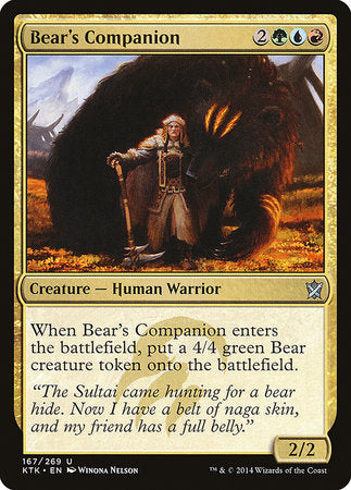 Bear's Companion [Khans of Tarkir] | Magic Magpie
