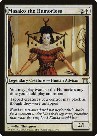 Masako the Humorless [Champions of Kamigawa] | Magic Magpie